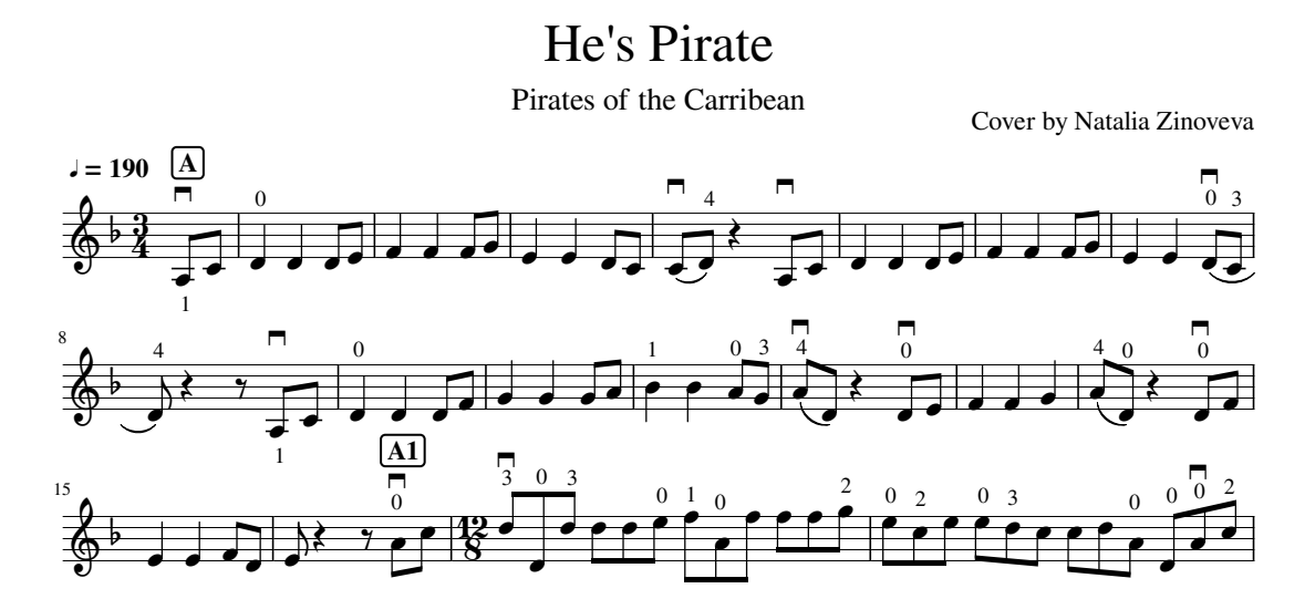 Ноты пираты карибского моря для скрипки картинки