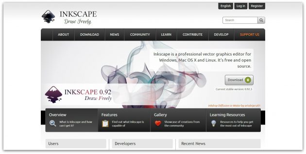 Бесплатные векторные редакторы: Inkscape