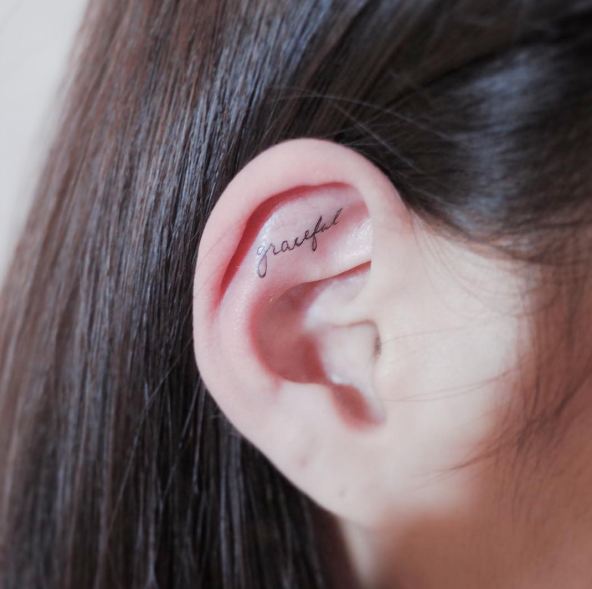 Simple Ear Tattoos