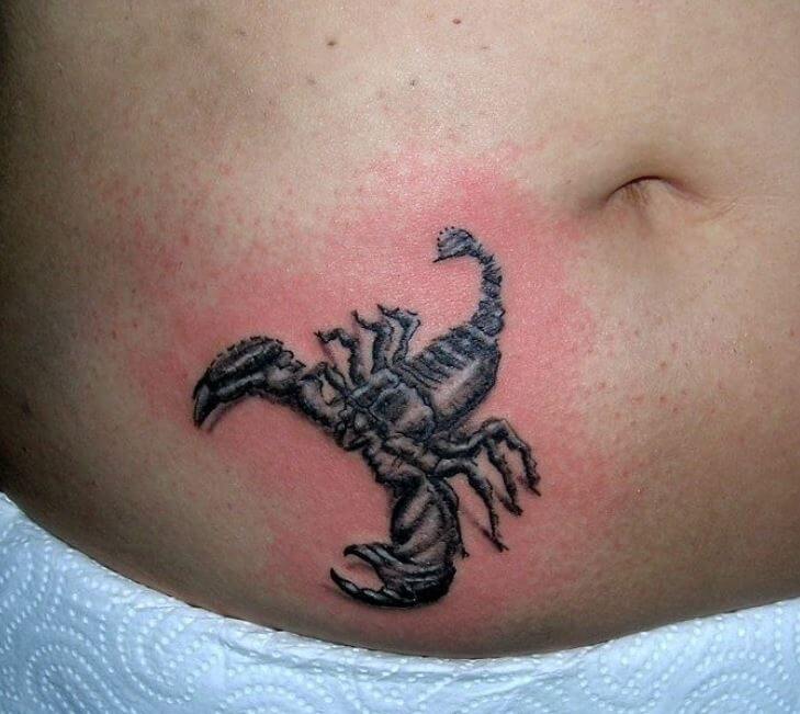 Scorpion Tattoo Black And Grey