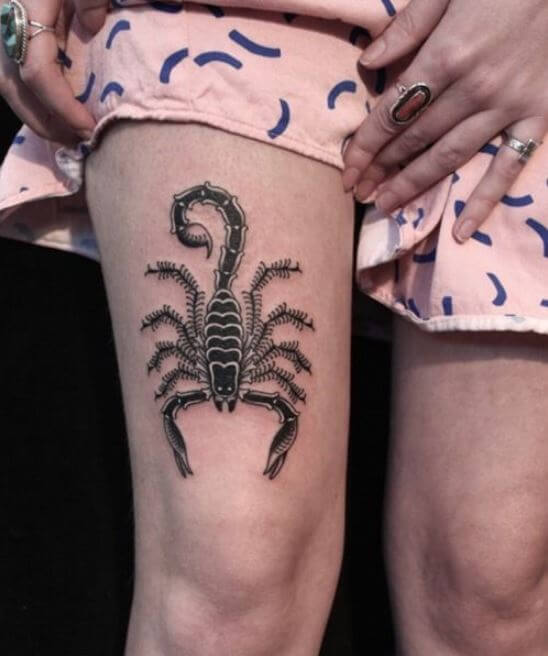 Scorpion Tattoo Leg