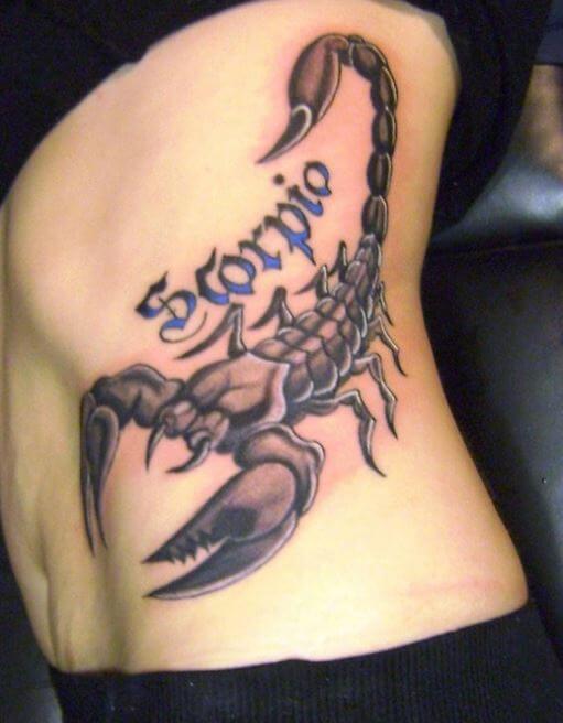 Scorpion Tattoo Ribs