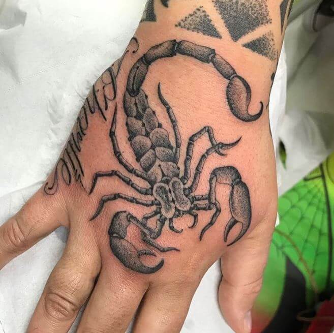 Scorpion Tattoos For Hands