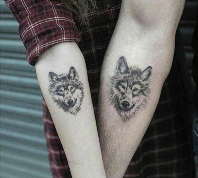 Small Wolf Tattoos For Men