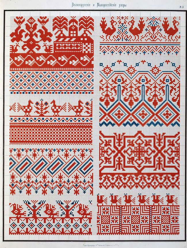 Традиционные орнаменты из старинного сборника узоров для вышивания крестом, фото № 6