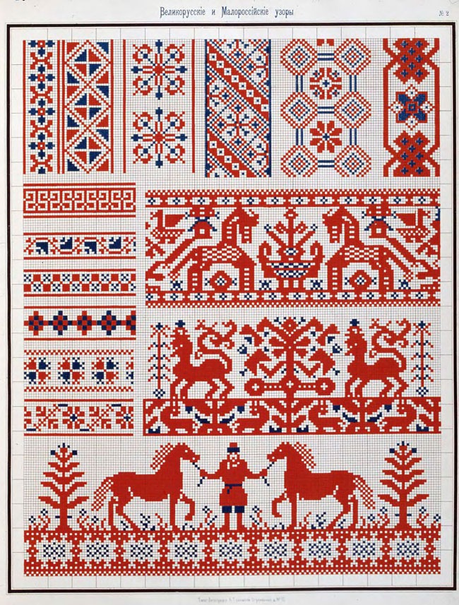 Традиционные орнаменты из старинного сборника узоров для вышивания крестом, фото № 5