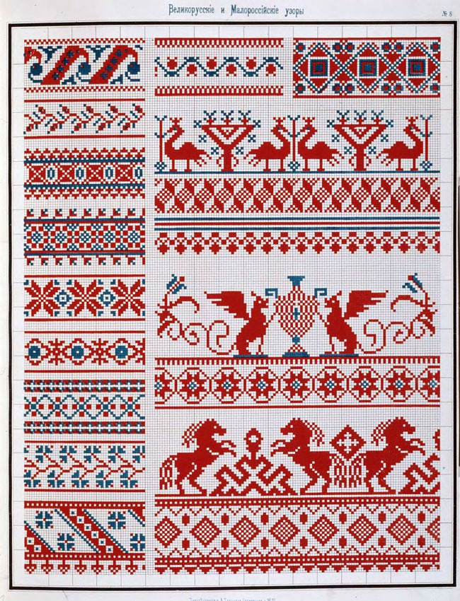 Традиционные орнаменты из старинного сборника узоров для вышивания крестом, фото № 11