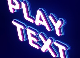 Font with game play lettering effect