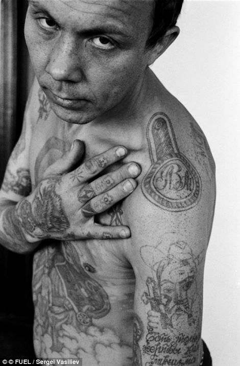Russian prisoner tattoos by photographer Sergei Vasiliev