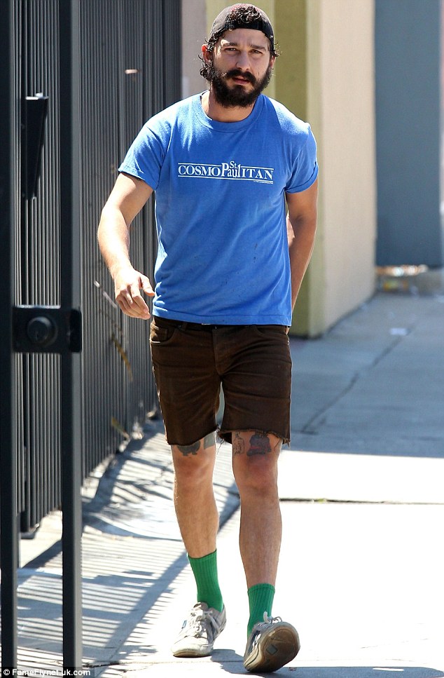 Fresh ink: Shia LaBeouf was spotted out and about in West Hollywood, California on Thursday