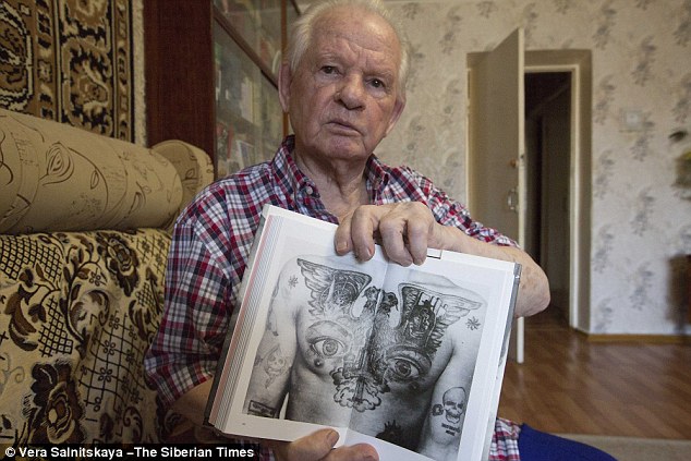 Arkady Bronnikov has collected more than 20,000 tattoos from male and female prisoners - and is regarded as Russia