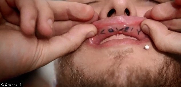 During his tattoo binge Paul even got a tattoo on the inside of his lip that reads 