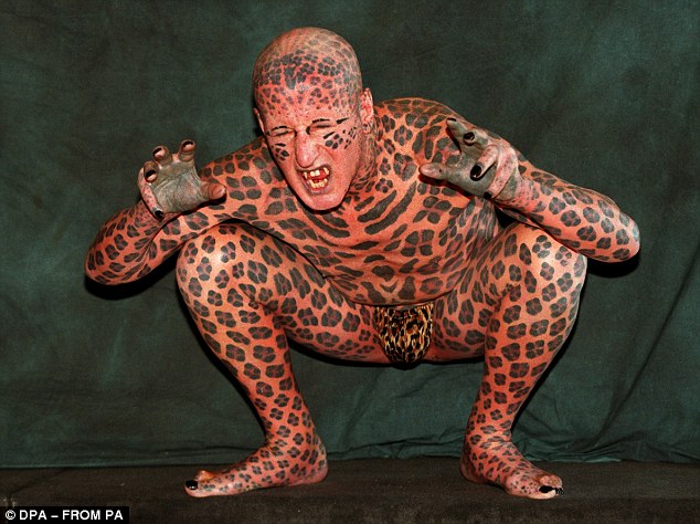 Mr Leppard, born Wooldridge, had 99.9 per cent of his body tattooed and said he had 