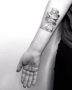 Book Lover Tattoo Idea by Vitaly Kazantsev