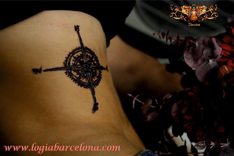rose of winds tattoo henna