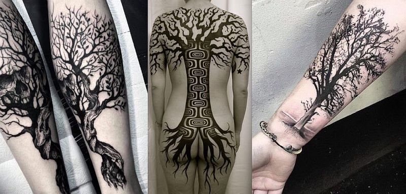 татуировки с деревьями