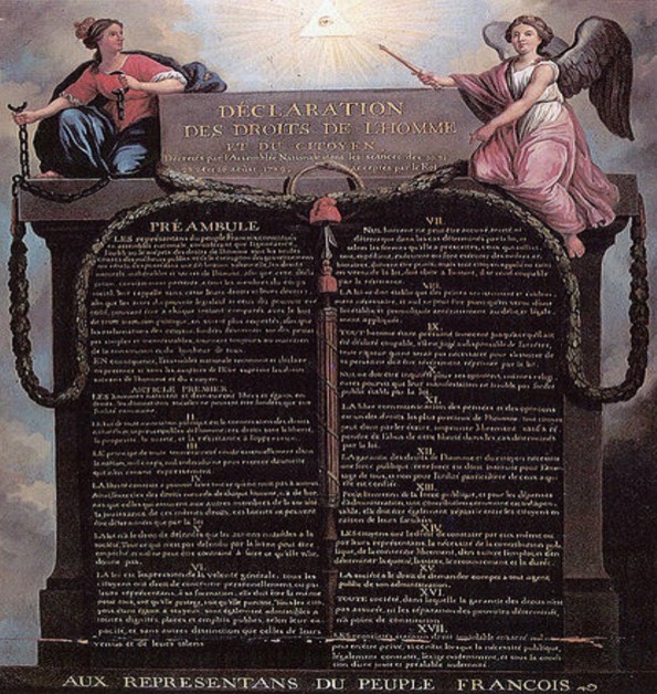 Декларация прав человека и гражданина, Франция, конец XVIII в.