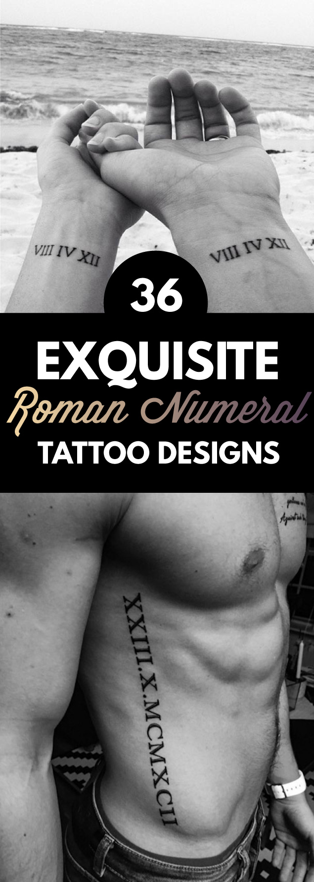 36 Exquisite Roman Numeral Tattoos Designs 