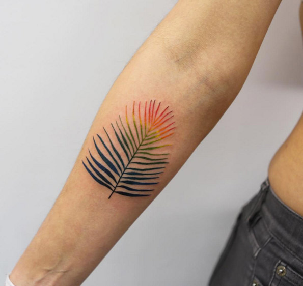 Colorful Palm Fond by Joice Wang