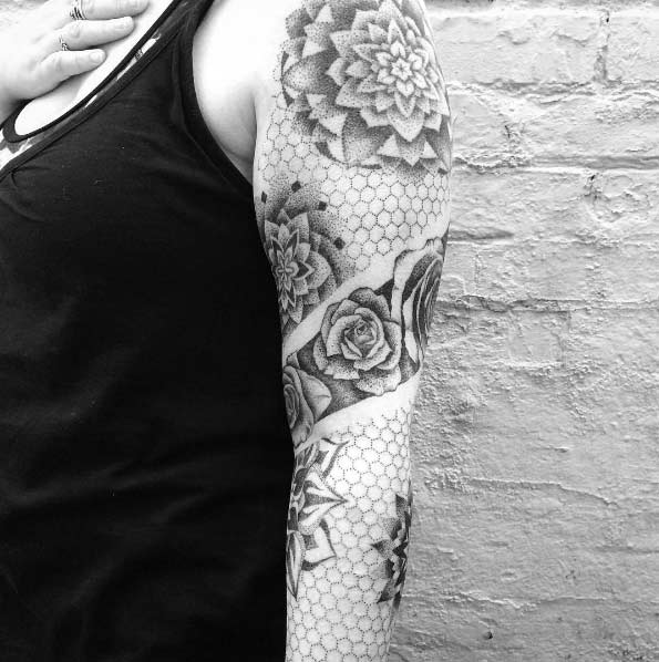 Dotwork full sleeve by Bryce Davies