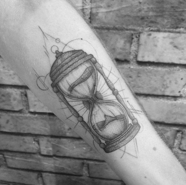 Hourglass tattoo by Julian Magossi