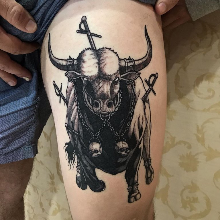татуировка быка