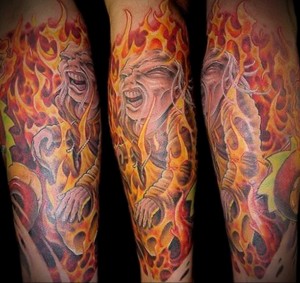 Значение татуировки огонь 1