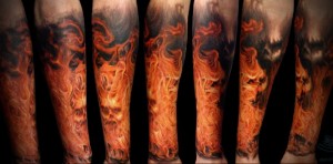 Значение татуировки огонь 4