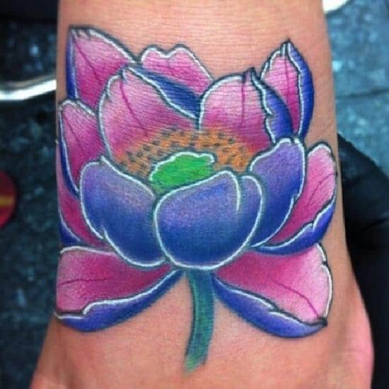 blue lotus tattoo