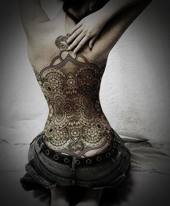 lower back tattoo on woman