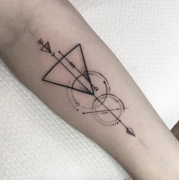 Geometric Arrow Tattoo by Jai Cheong