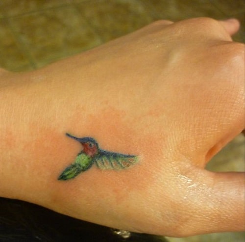 Tiny Hummingbird Tattoo