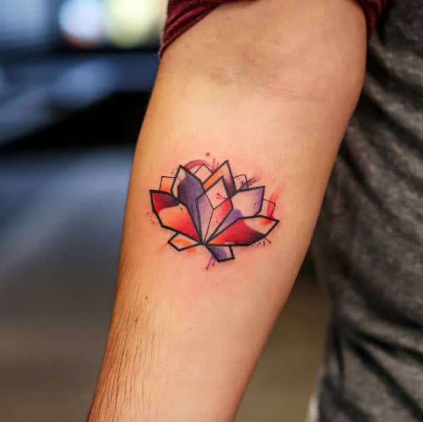 Geometric Lotus Flower by Georgia Grey