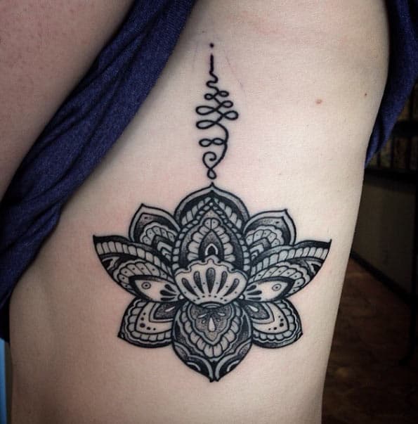 Mandala Lotus Flower Tattoo by Austin Huffman