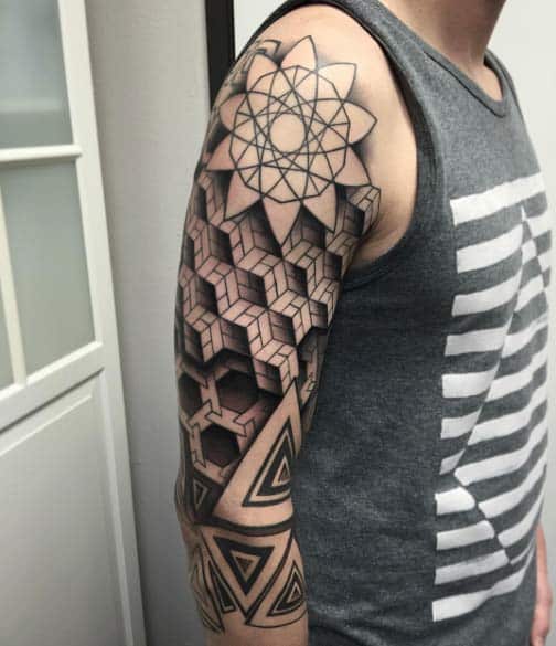 Geometric 3/4 Sleeve by David Mushaney