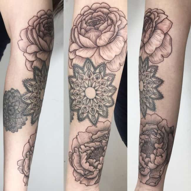 mandala sleeve tattoo