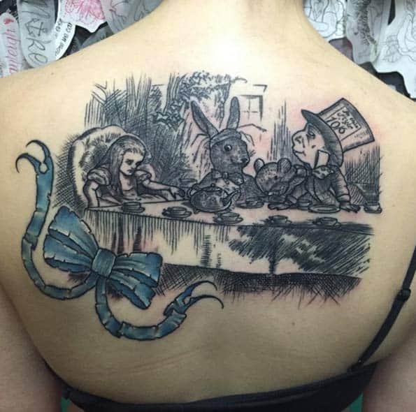Alice in Wonderland Tattoo by Frank Stoney