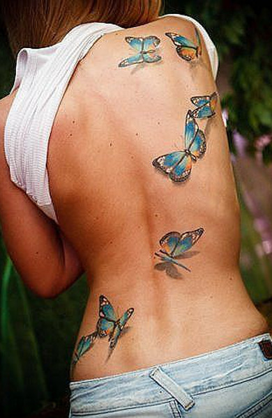 Эскиз татуировки бабочка