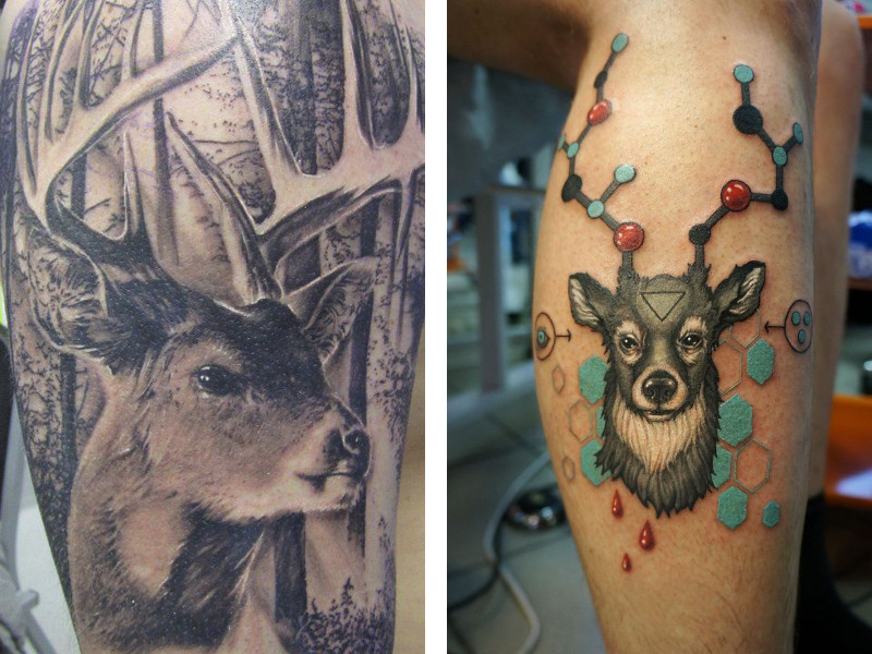 Татуировка олень и ее значение