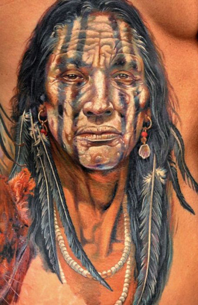 Татуировка индеец