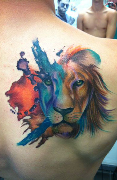 Татуировка знак зодиака лев
