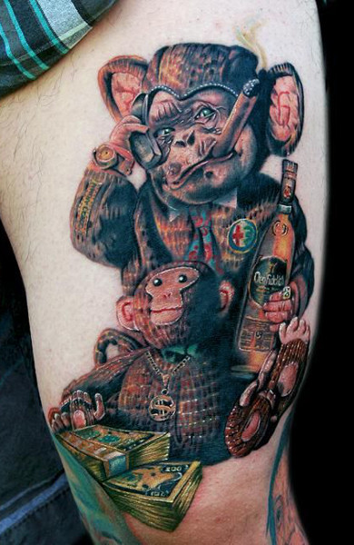 Татуировка обезьяна