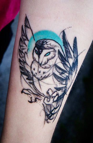 Татуировка сова