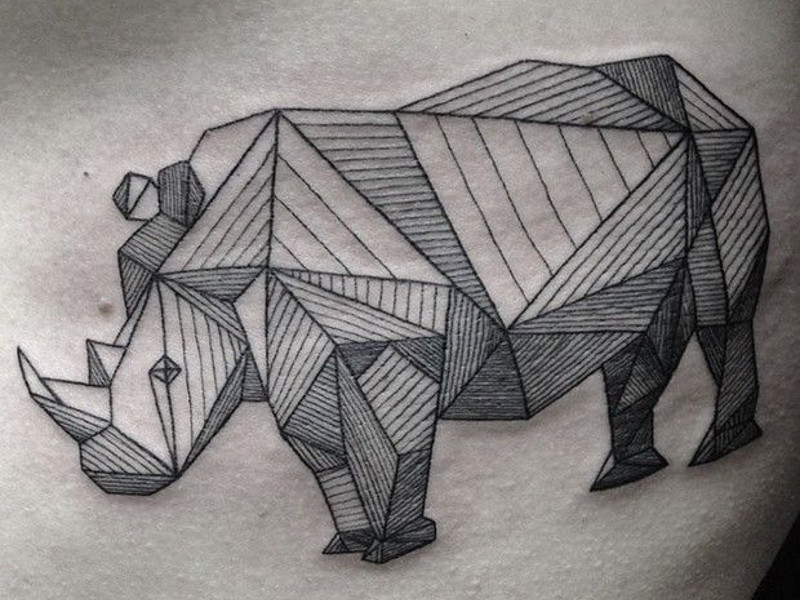 Татуировка носорог