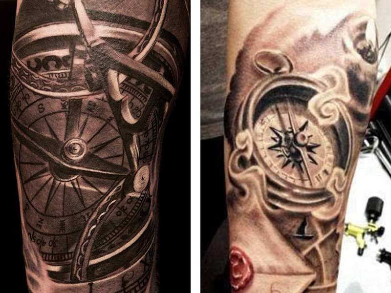 Татуировка компас и ее значение