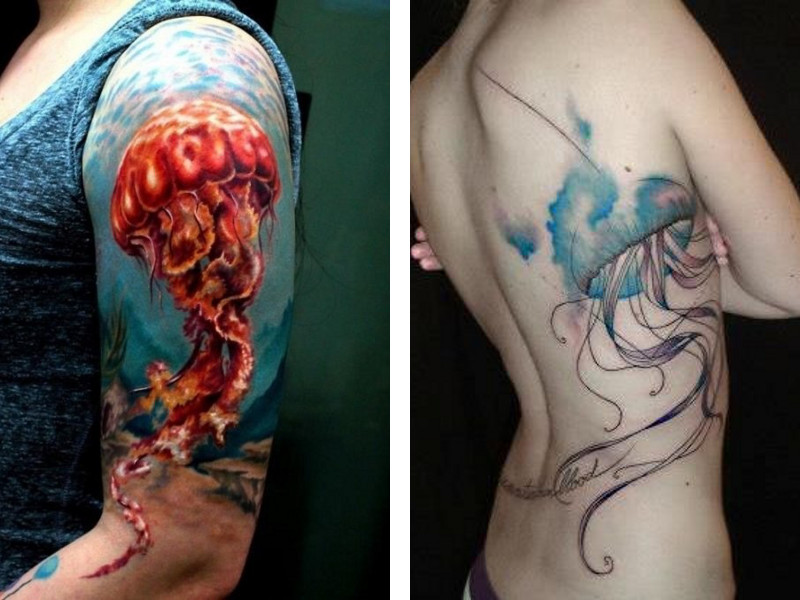 эскиз татуировки медуза и ее значение