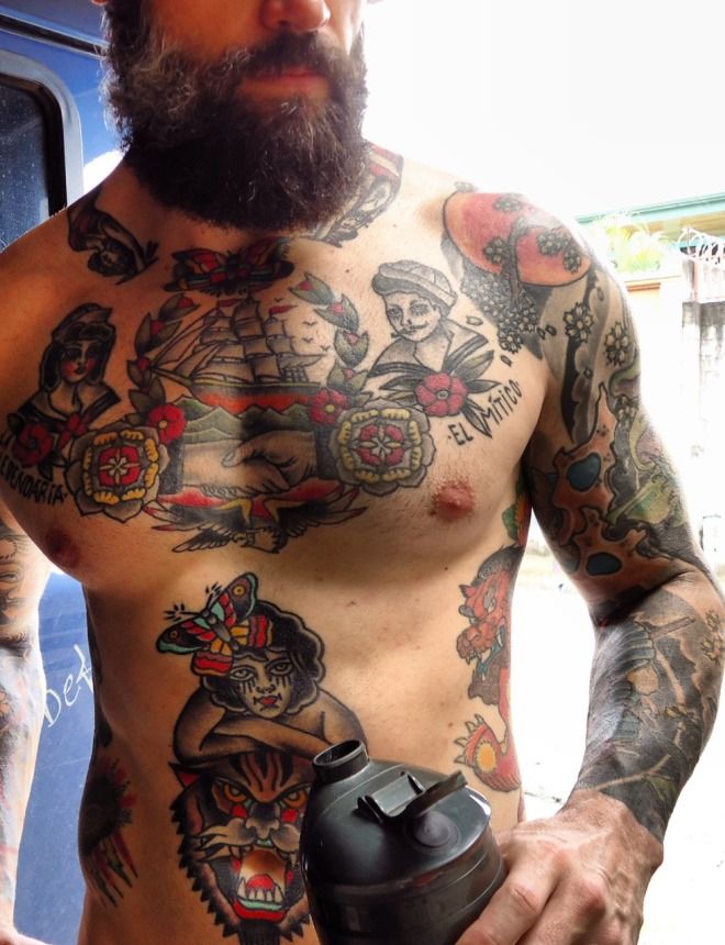 Мужские татуировки олд скул шесть