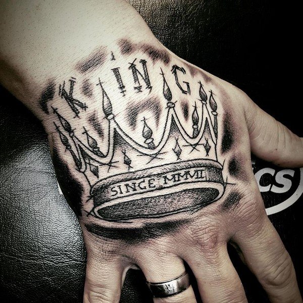 Crown Tattoo Design On Wrist