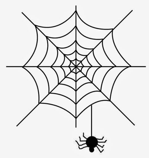 как нарисовать паука с паутиной